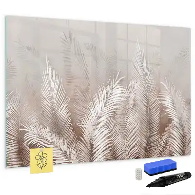 Magnettafel mit Motiv exotische Blätter