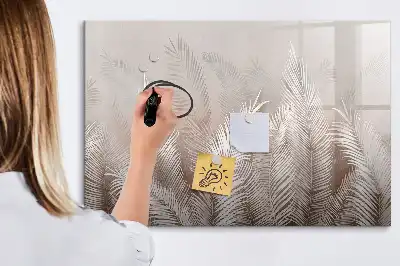 Magnettafel mit Motiv exotische Blätter
