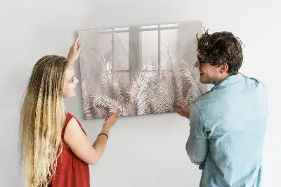 Magnettafel mit Motiv exotische Blätter