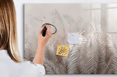 Magnettafel mit Motiv exotische Blätter