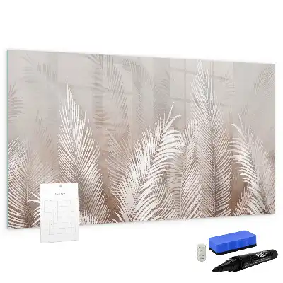 Magnettafel mit Motiv exotische Blätter