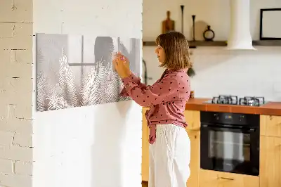 Magnettafel mit Motiv exotische Blätter