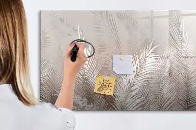 Magnettafel mit Motiv exotische Blätter