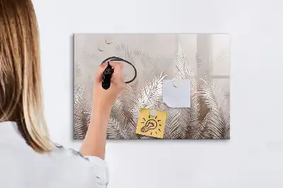 Magnettafel mit Motiv exotische Blätter