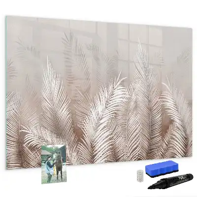 Magnettafel mit Motiv exotische Blätter