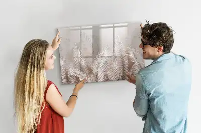 Magnettafel mit Motiv exotische Blätter