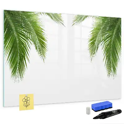Schreib-Magnettafel mit Palmenblätter-Motiv