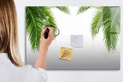 Schreib-Magnettafel mit Palmenblätter-Motiv