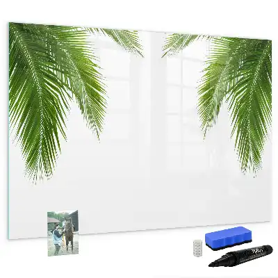 Schreib-Magnettafel mit Palmenblätter-Motiv
