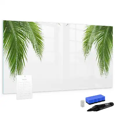 Schreib-Magnettafel mit Palmenblätter-Motiv
