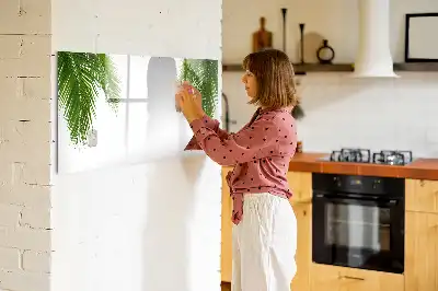 Schreib-Magnettafel mit Palmenblätter-Motiv