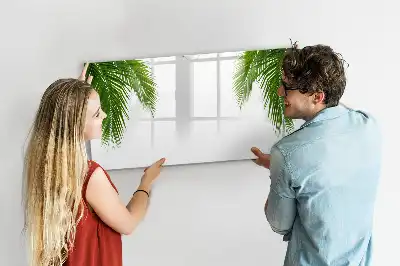 Schreib-Magnettafel mit Palmenblätter-Motiv