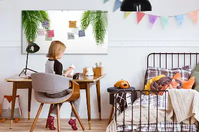 Schreib-Magnettafel mit Palmenblätter-Motiv