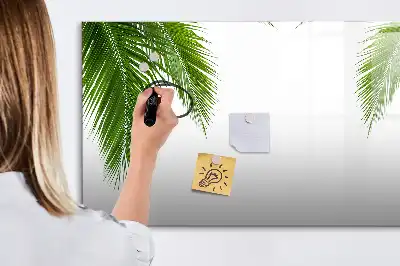 Schreib-Magnettafel mit Palmenblätter-Motiv
