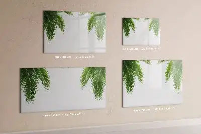 Schreib-Magnettafel mit Palmenblätter-Motiv
