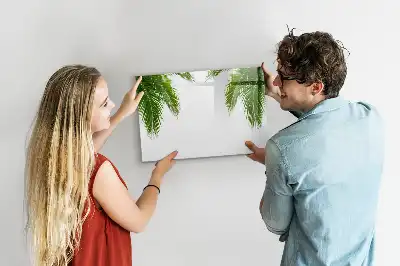 Schreib-Magnettafel mit Palmenblätter-Motiv