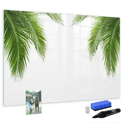 Schreib-Magnettafel mit Palmenblätter-Motiv