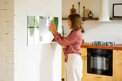 Schreib-Magnettafel mit Palmenblätter-Motiv