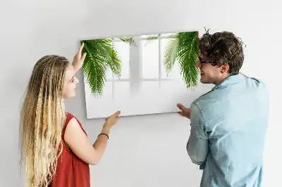Schreib-Magnettafel mit Palmenblätter-Motiv