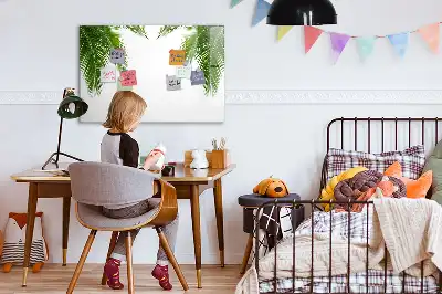 Schreib-Magnettafel mit Palmenblätter-Motiv