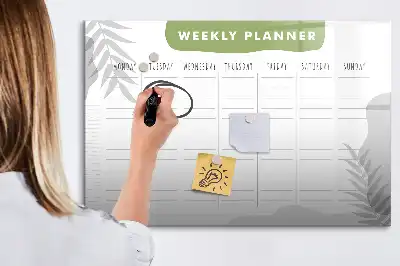 Magnettafel für die Wochenplanung beschreibbare Ausführung