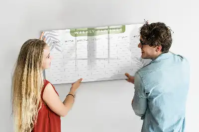 Magnettafel für die Wochenplanung beschreibbare Ausführung