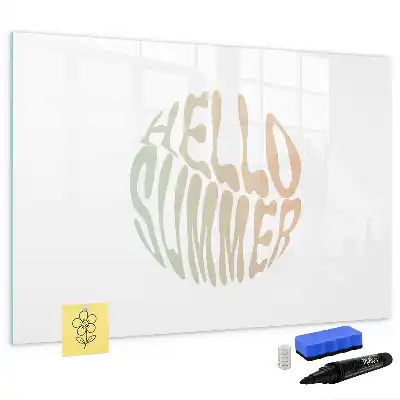 Schreib-Magnettafel mit Motiv Hallo Sommer