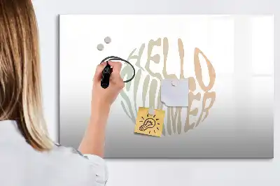 Schreib-Magnettafel mit Motiv Hallo Sommer