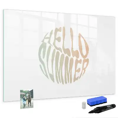 Schreib-Magnettafel mit Motiv Hallo Sommer