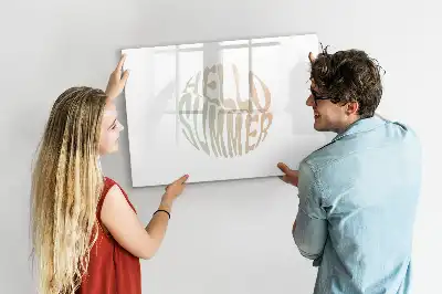 Schreib-Magnettafel mit Motiv Hallo Sommer