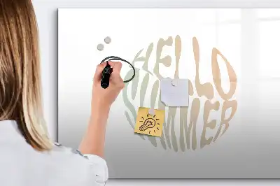 Schreib-Magnettafel mit Motiv Hallo Sommer