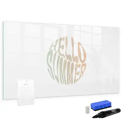 Schreib-Magnettafel mit Motiv Hallo Sommer