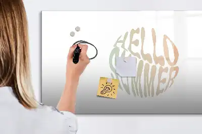 Schreib-Magnettafel mit Motiv Hallo Sommer
