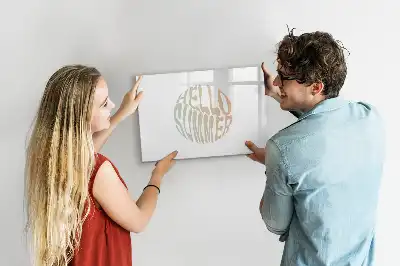 Schreib-Magnettafel mit Motiv Hallo Sommer