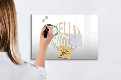 Schreib-Magnettafel mit Motiv Hallo Sommer
