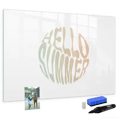 Schreib-Magnettafel mit Motiv Hallo Sommer