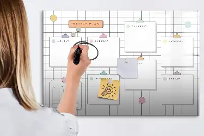 Magnettafel beschreibbar für die Wochenplanung