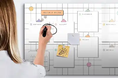 Magnettafel beschreibbar für die Wochenplanung