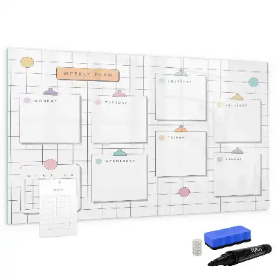 Magnettafel beschreibbar für die Wochenplanung