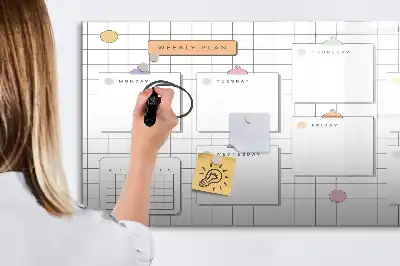 Magnettafel beschreibbar für die Wochenplanung