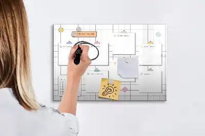 Magnettafel beschreibbar für die Wochenplanung