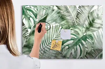 Schreib-Magnettafel mit Motiv Pflanzenblätter