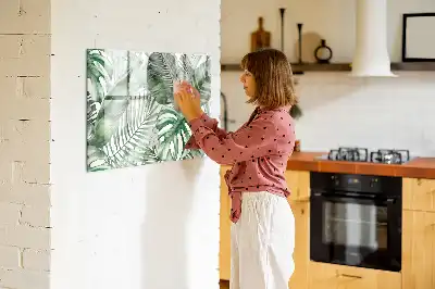 Schreib-Magnettafel mit Motiv Pflanzenblätter