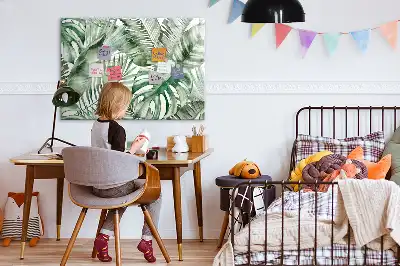 Schreib-Magnettafel mit Motiv Pflanzenblätter