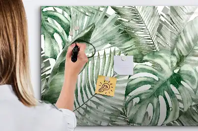 Schreib-Magnettafel mit Motiv Pflanzenblätter