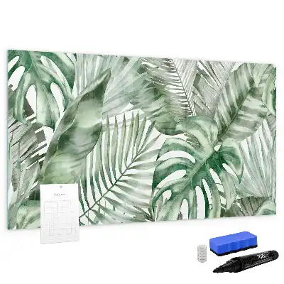 Schreib-Magnettafel mit Motiv Pflanzenblätter