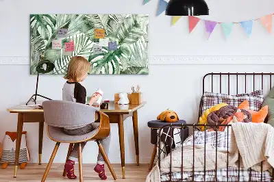 Schreib-Magnettafel mit Motiv Pflanzenblätter