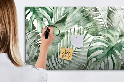 Schreib-Magnettafel mit Motiv Pflanzenblätter