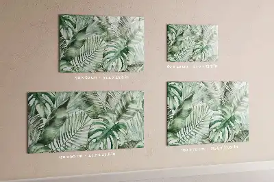 Schreib-Magnettafel mit Motiv Pflanzenblätter