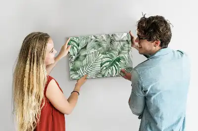 Schreib-Magnettafel mit Motiv Pflanzenblätter